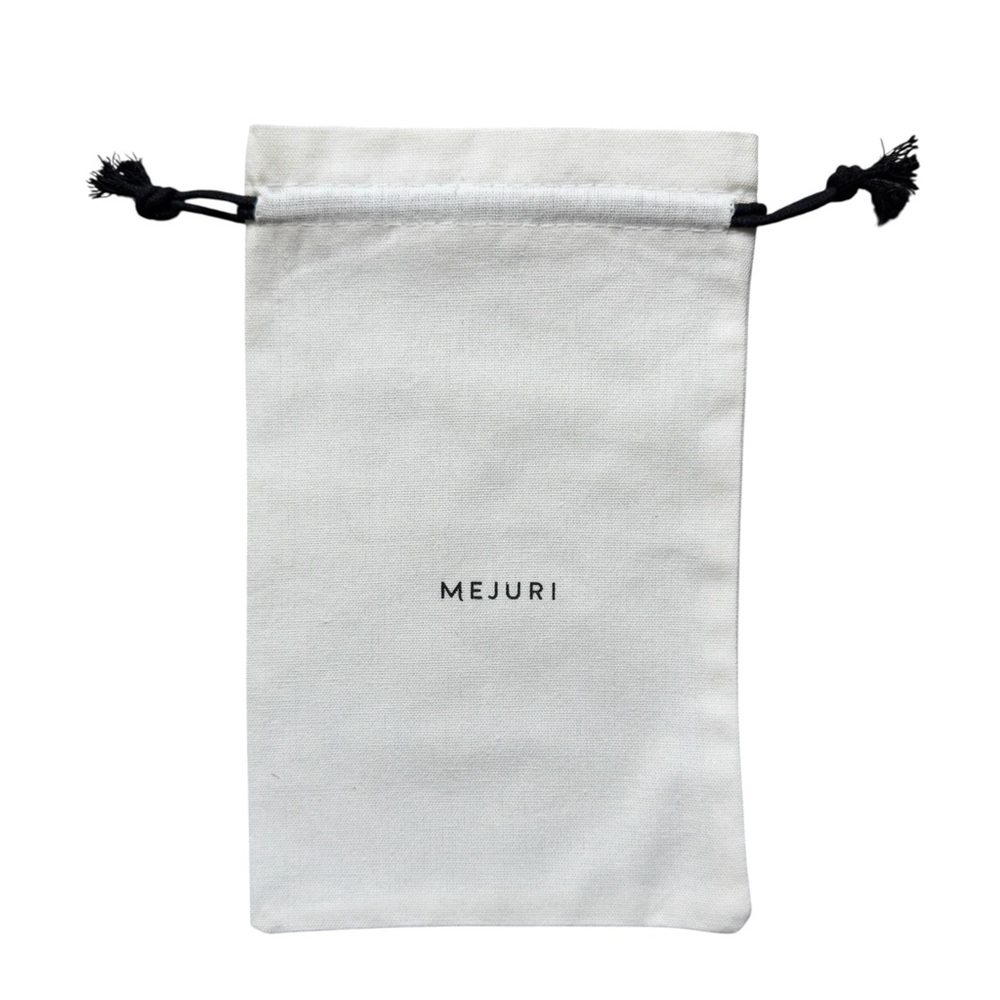 Mejuri White Jewelry Pouch Drawstring Bag